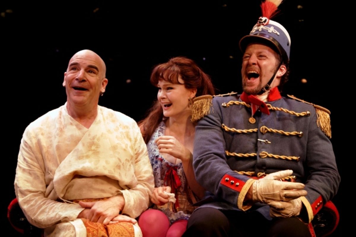 Mandy Patinkin (Eunuch), Kate Baldwin (Mizzi) and Shuler Hensley at 